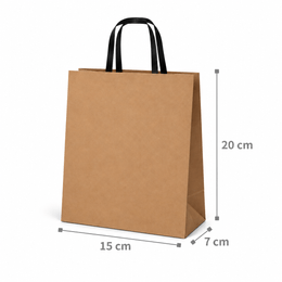 sacola de papel kraft alca fita mini